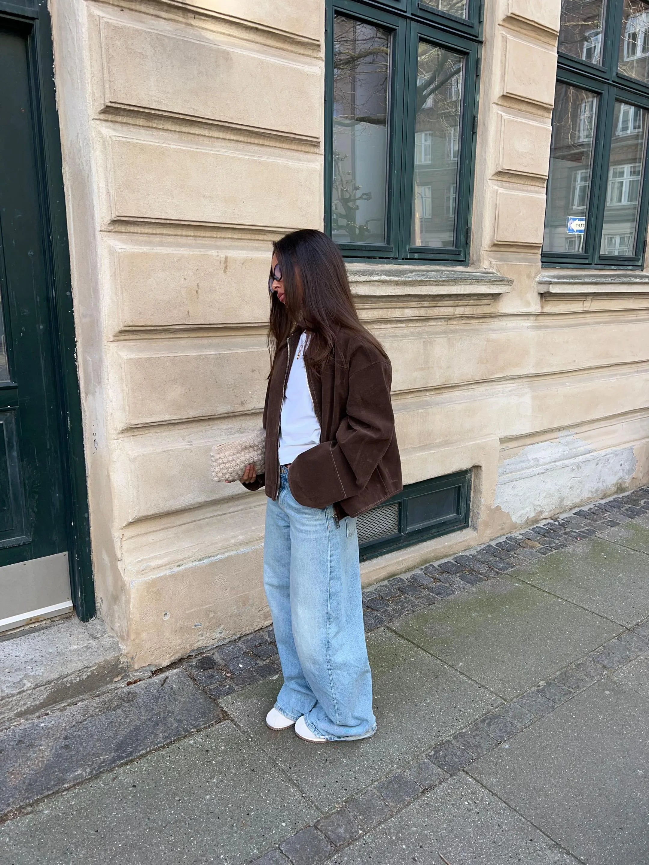 MAEVE ™ | SUEDE JACKET DARK BROWN