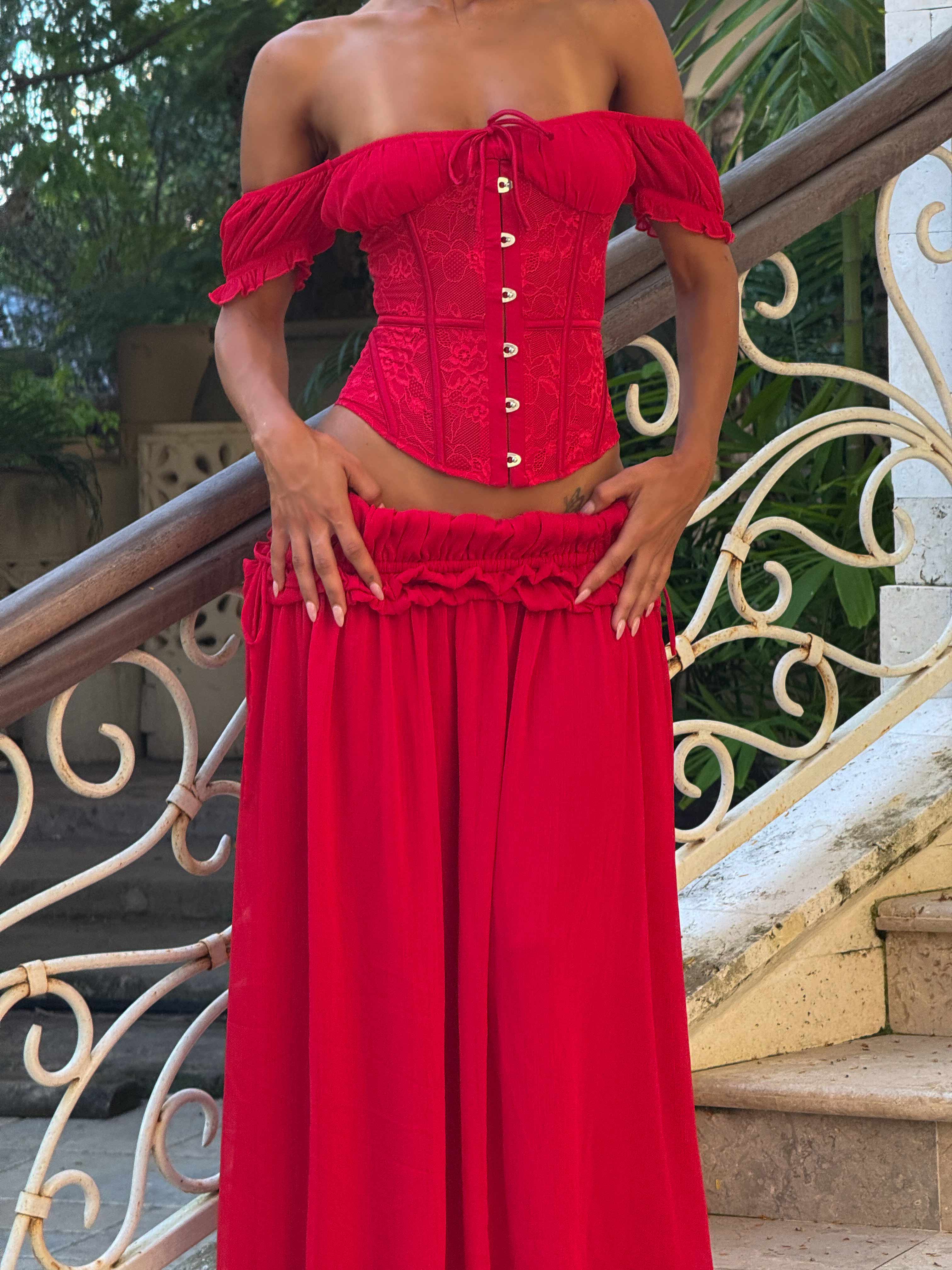 LUNAIRE™ | CORSET MAXI SKIRT SET