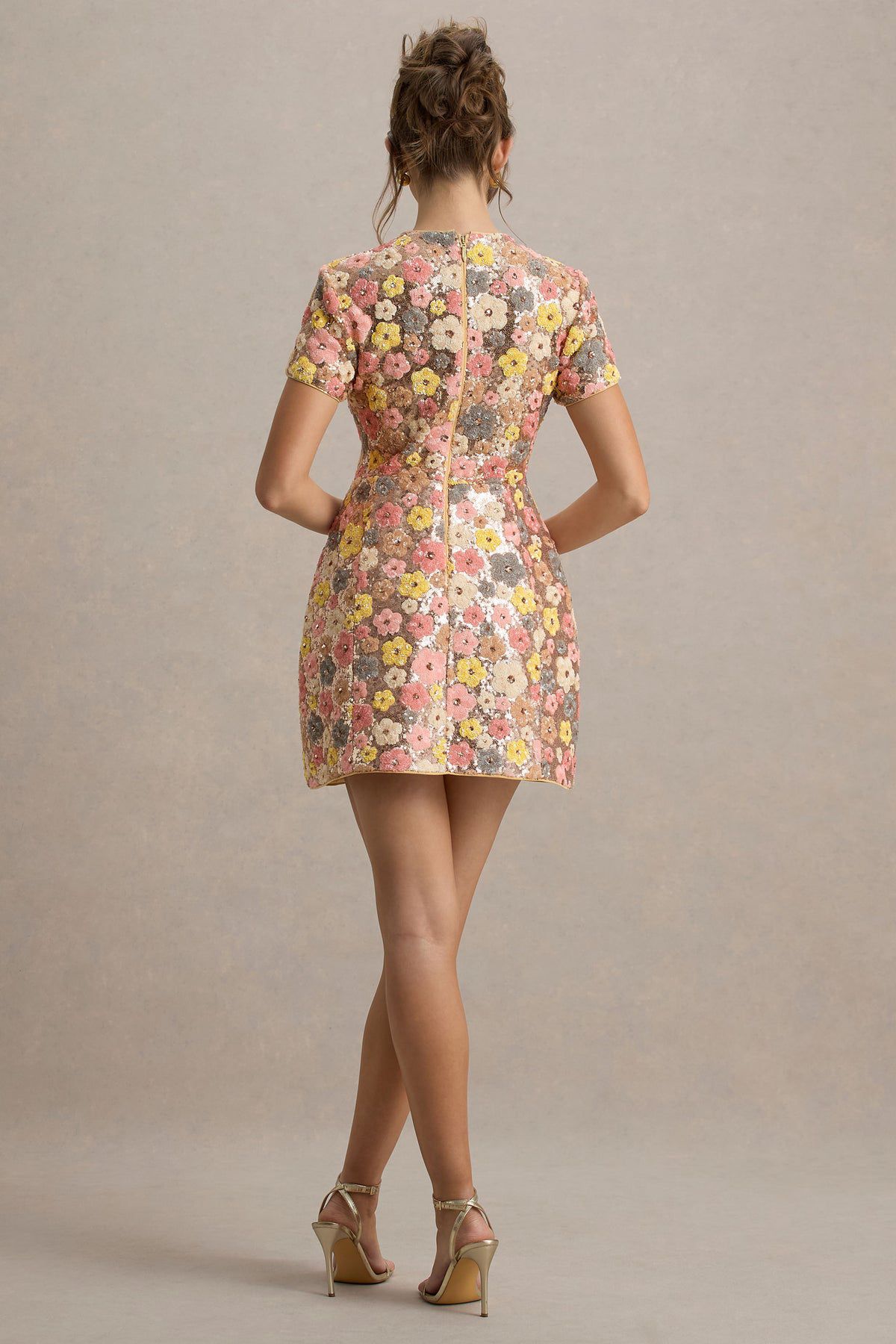AMELIA™ | SEQUIN FLORAL CHAMPAGNE
