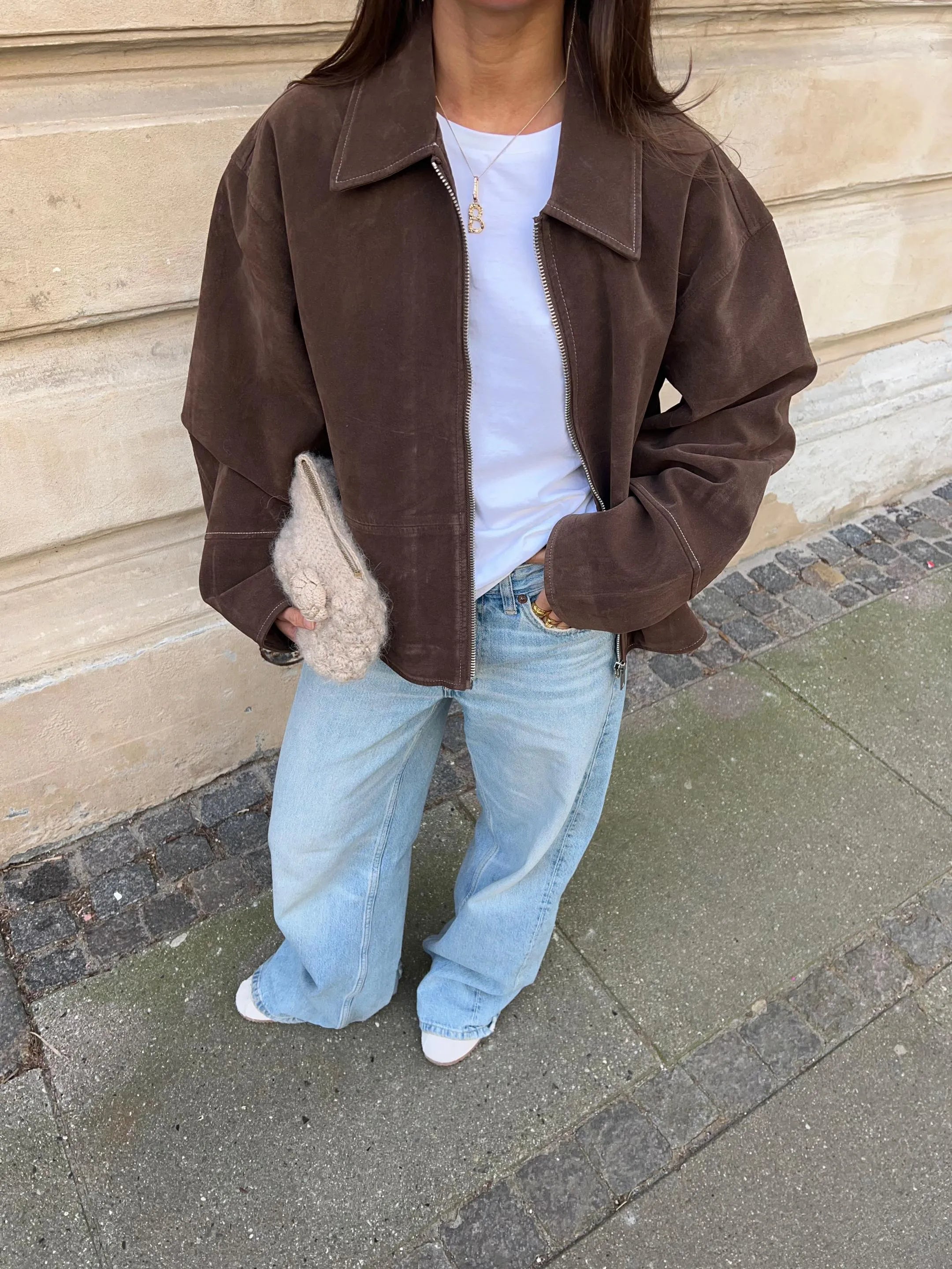 MAEVE ™ | SUEDE JACKET DARK BROWN
