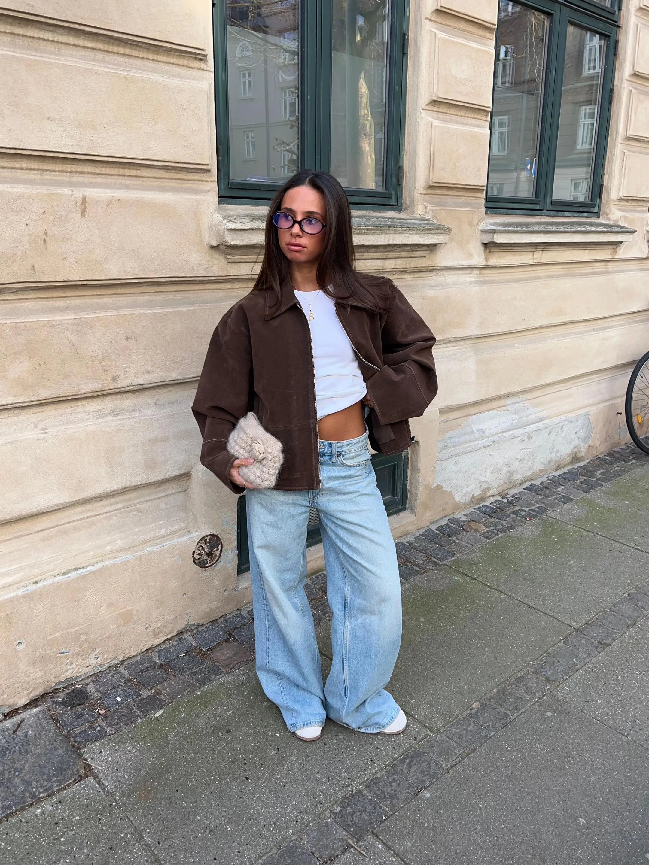 MAEVE  ™ | SUEDE JACKET DARK BROWN