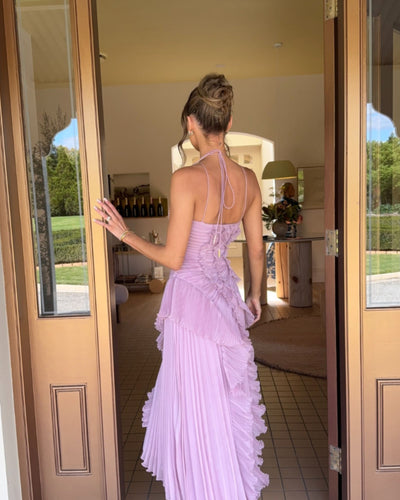 AVELINE™ | RUFFLE PLEAT MAXI DRESS