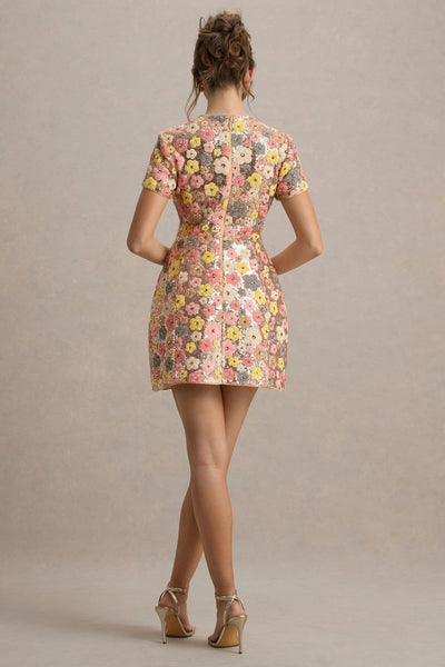 AMELIA™ | SEQUIN FLORAL CHAMPAGNE